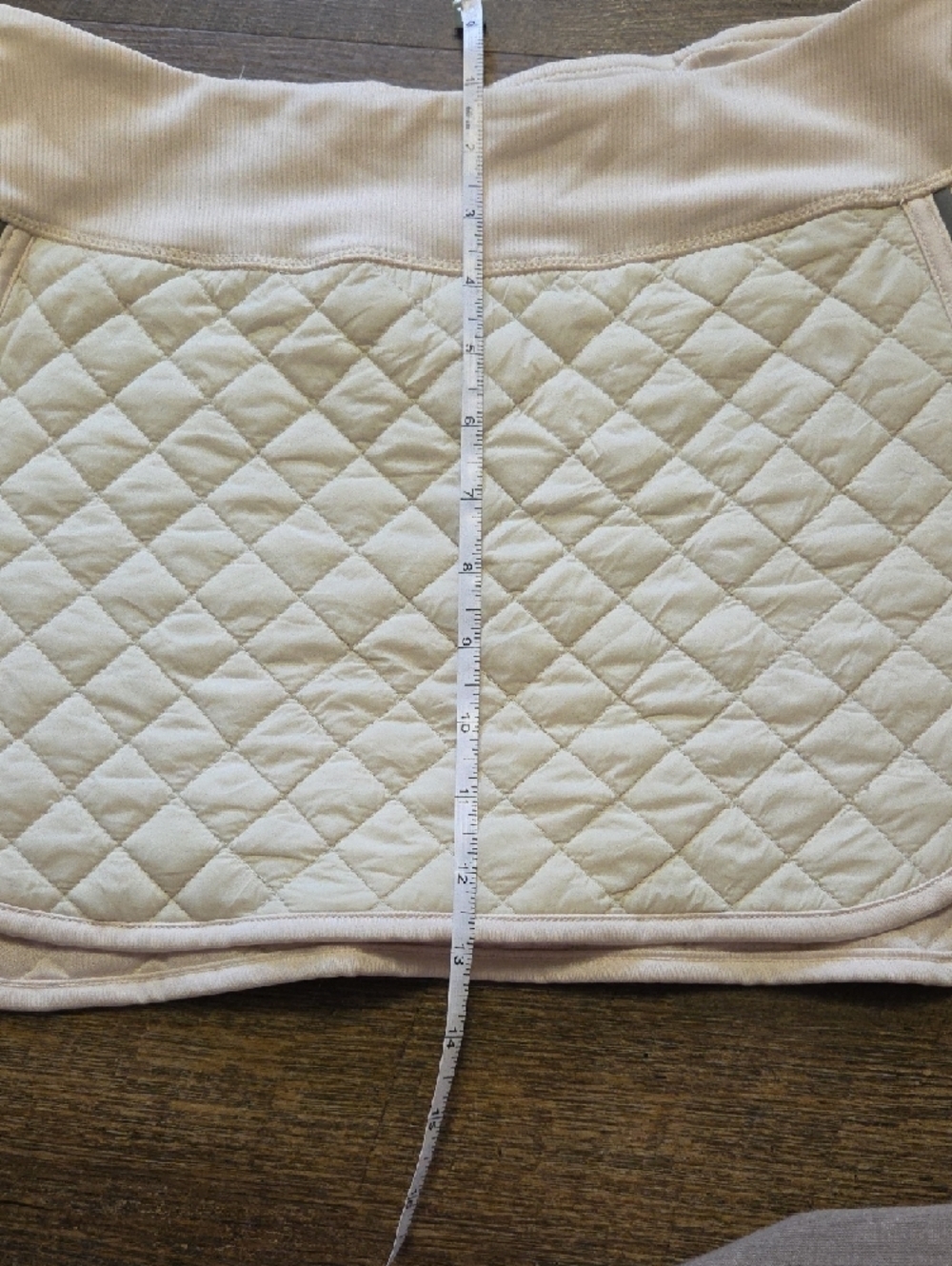 (#74) Kyodan Quilted Mini Skirt in Cream - Picture 7 of 7
